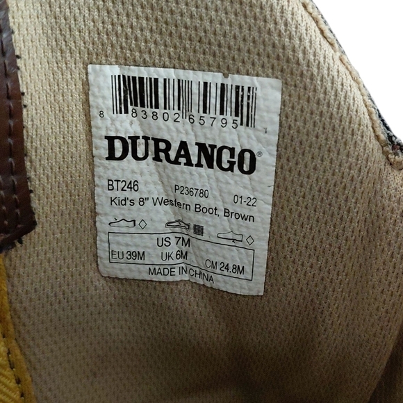 Durango Rebel Cowboy Boots Texas Flag Square Toe Western Boots Size 7 M main image 13